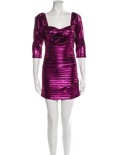 Pre-owned Loveshackfancy Printed Mini Dress W/ Tags In Purple