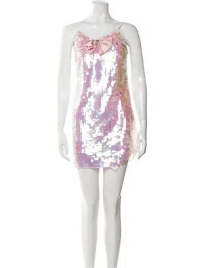 Pre-owned Loveshackfancy Printed Mini Dress W/ Tags In Purple