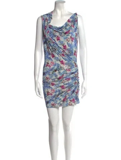 Pre-owned Loveshackfancy Printed Mini Dress In White