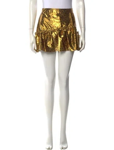 Pre-owned Loveshackfancy Printed Mini Skirt