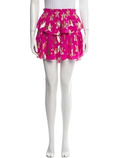 Pre-owned Loveshackfancy Printed Mini Skirt