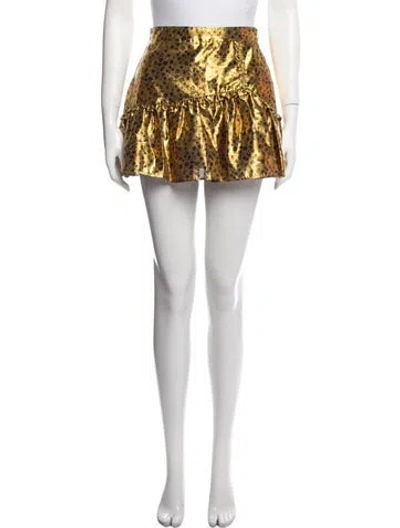 Pre-owned Loveshackfancy Printed Mini Skirt