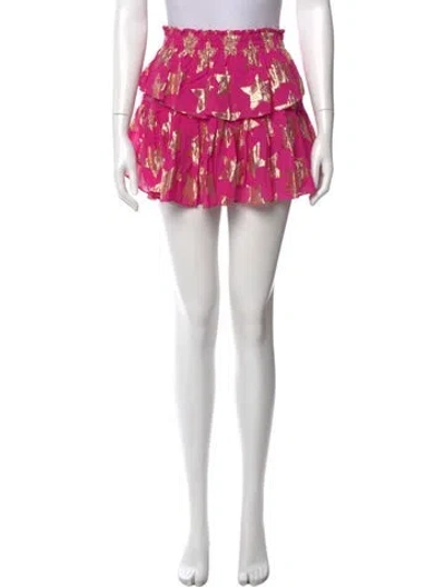 Pre-owned Loveshackfancy Printed Mini Skirt
