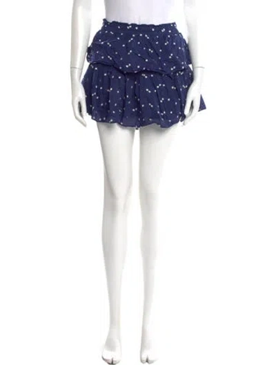 Pre-owned Loveshackfancy Printed Mini Skirt