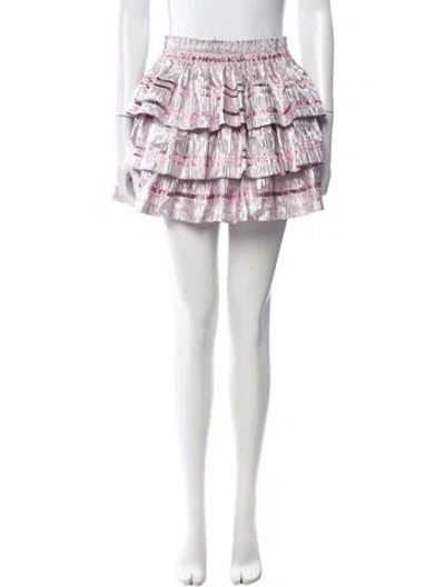 Pre-owned Loveshackfancy Printed Mini Skirt