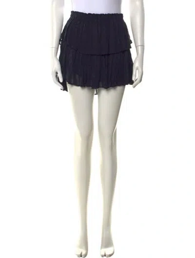 Pre-owned Loveshackfancy Printed Mini Skirt In Blue