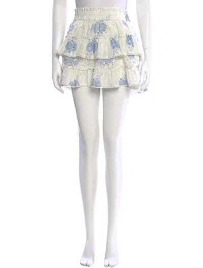 Pre-owned Loveshackfancy Printed Mini Skirt In Multi