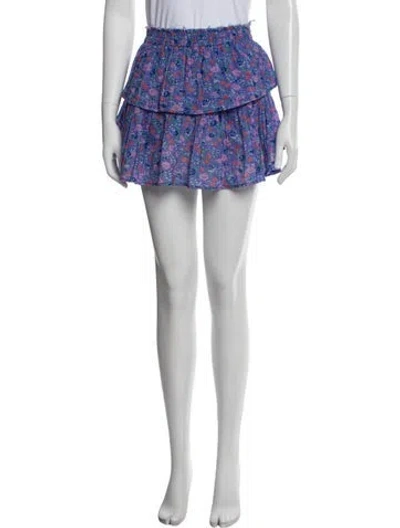 Pre-owned Loveshackfancy Printed Mini Skirt In Multi