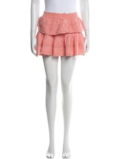 Pre-owned Loveshackfancy Printed Mini Skirt In Pink