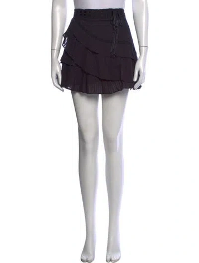 Pre-owned Loveshackfancy Printed Mini Skirt W/ Tags In Brown