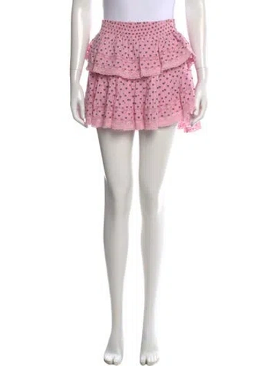 Pre-owned Loveshackfancy Printed Mini Skirt W/ Tags In Pink
