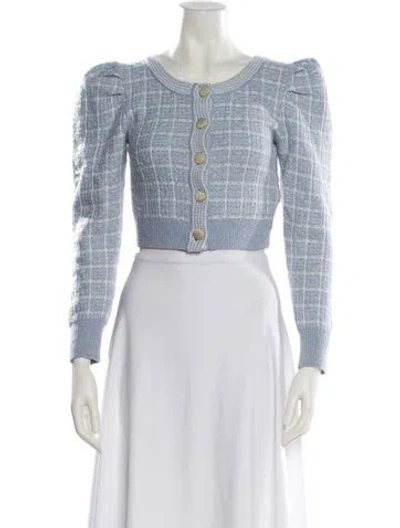 Pre-owned Loveshackfancy Printed Scoop Neck Sweater