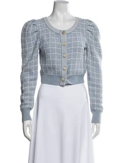 Pre-owned Loveshackfancy Printed Scoop Neck Sweater