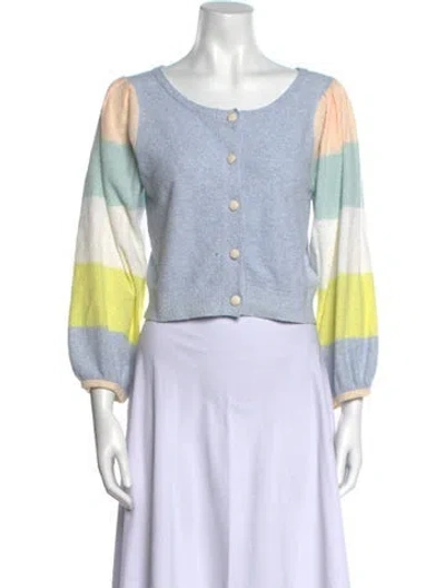 Pre-owned Loveshackfancy Printed Scoop Neck Sweater In Multi
