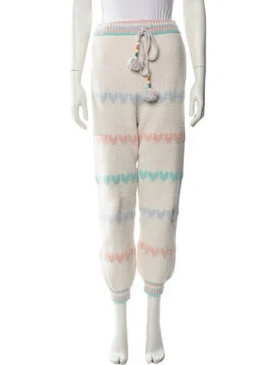 Pre-owned Loveshackfancy Printed Skinny Leg Pants In Neutral