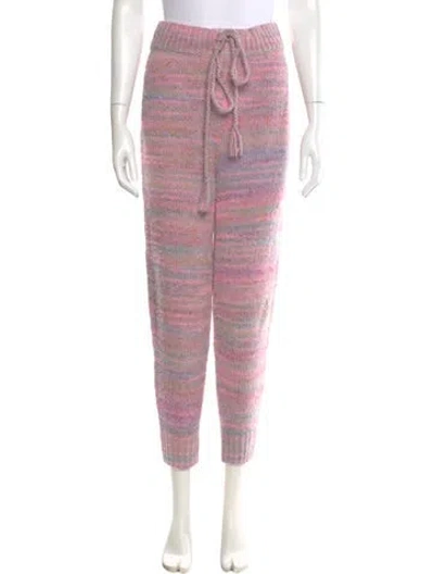 Pre-owned Loveshackfancy Printed Skinny Leg Pants In Pink