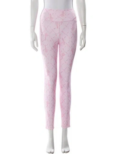 Pre-owned Loveshackfancy Printed Skinny Leg Pants In Purple