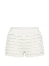 Loveshackfancy Prudence Ruffled Shorts In White