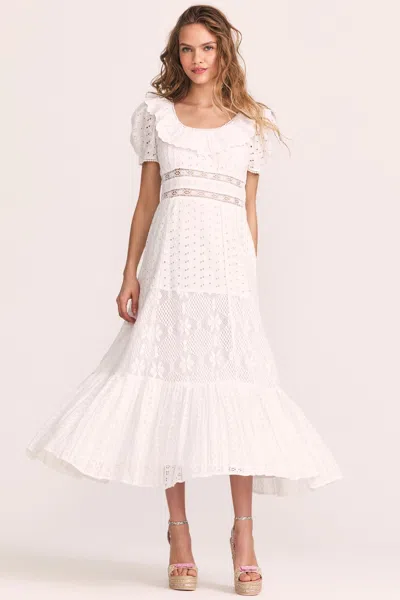 Loveshackfancy Puff Sleeve Maxi Dress In White