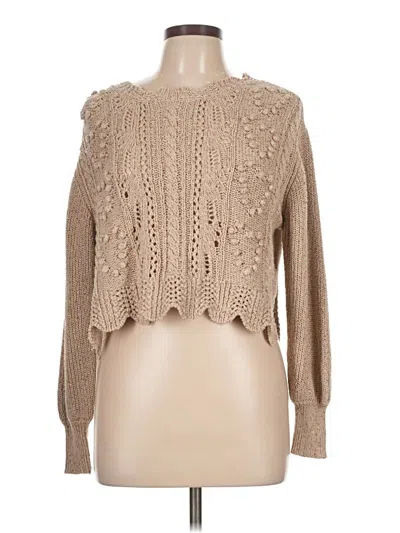 Pre-owned Loveshackfancy Pullover Sweater In Brown