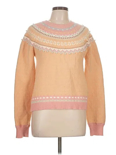 Pre-owned Loveshackfancy Pullover Sweater In Orange
