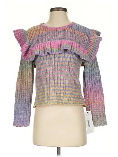 Pre-owned Loveshackfancy Pullover Sweater In Purple