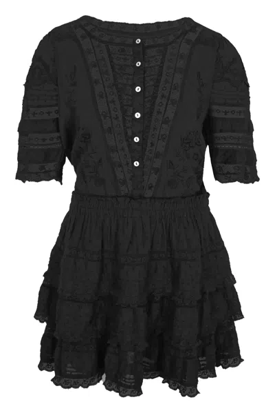 Loveshackfancy Quincy Dress Black