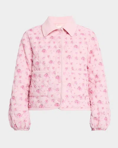 LOVESHACKFANCY QUINLETTE FLORAL QUILTED JACKET