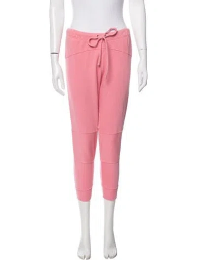Pre-owned Loveshackfancy Raw-edge Trim Sweatpants In Pink