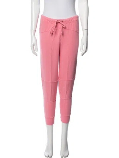 Pre-owned Loveshackfancy Raw-edge Trim Sweatpants In Pink