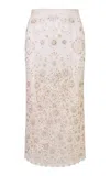 Loveshackfancy Reeves Embroidered Cotton Skirt In Light Pink