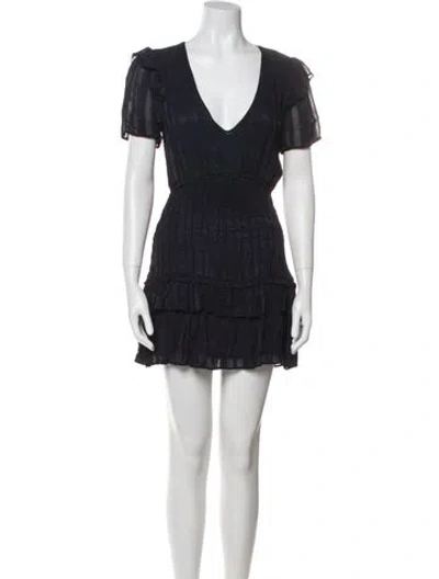 Pre-owned Loveshackfancy Rena Mini Dress In Black