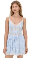 Loveshackfancy Ressie Lace Inset Cotton Mini Sundress
