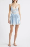 Loveshackfancy Ressie Lace Inset Cotton Mini Sundress In Multi