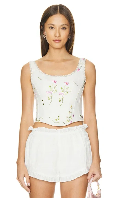 Loveshackfancy Rhapsody Bustier In Antique White