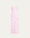 Loveshackfancy Rialto Asymmetric Ruffle Maxi Dress In Soft Lilac
