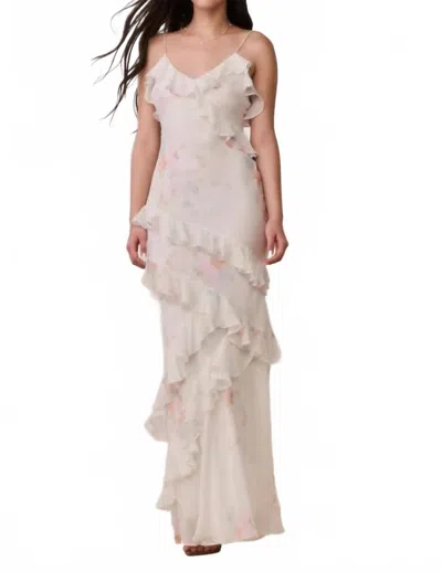 Loveshackfancy Rialto Floral Bow Print Maxi Dress In Candied Sugar In Neutral