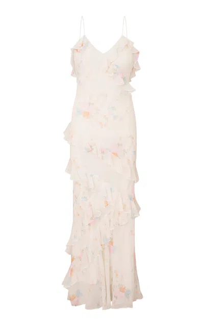Loveshackfancy Rialto Printed Maxi Dress In White