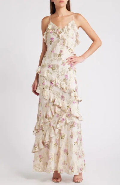 Loveshackfancy Rialto Ruffle Sleeveless Maxi Dress In Violet Whimsy |  ModeSens