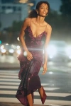 Loveshackfancy Rialto Sequin Maxi Dress In Purple