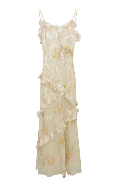 Loveshackfancy Rialto Silk-blend Dress In Multi