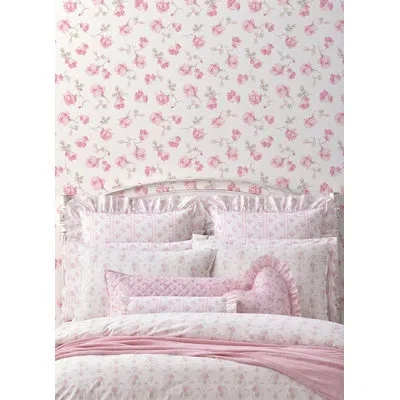Loveshackfancy Ribbon Rosa Peel And Stick Wallpaper Roll In Pink