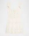 Loveshackfancy Rietta Cotton Lace-trimmed Mini Dress In White