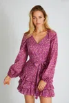 Loveshackfancy Rina Dress Cherry Wine In Purple