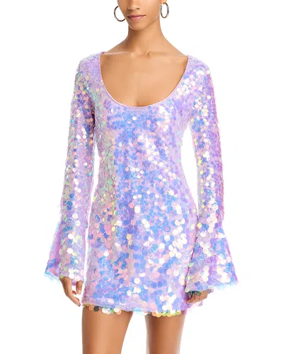 Loveshackfancy Risbo Embellished Dress In Lilac