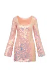 Loveshackfancy Risbo Paillette-sequined Mini Dress In Lilac