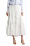 Loveshackfancy Ritson Cotton Midi Skirt In White