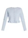 Loveshackfancy Rogan Cardigan In Blue