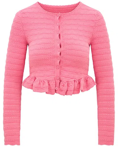Loveshackfancy Rogan Cardigan In Pink