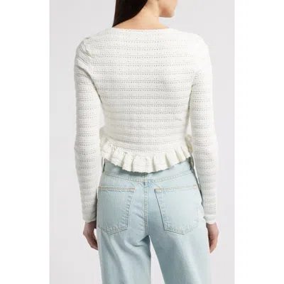 LOVESHACKFANCY LOVESHACKFANCY ROGAN POINTELLE CARDIGAN